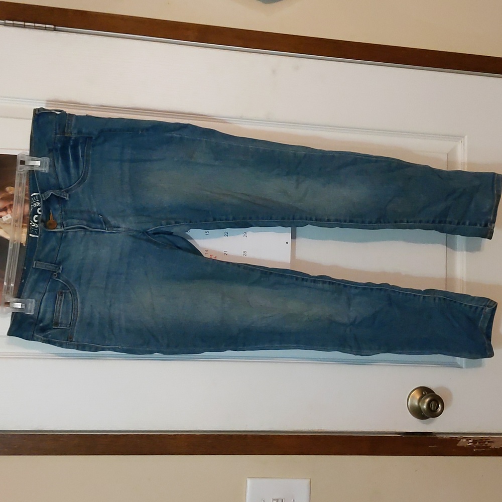 SO Blue Denim Jean Jeggings Skinny Leg Size 9 Junior Women's Y2K